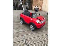 push along mini cooper red